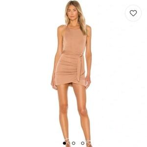 Lovers and Friends Size XS Tawny Brown Spaghetti Strap Robin Bodycon Mini Dress